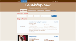 Desktop Screenshot of canadapups.com